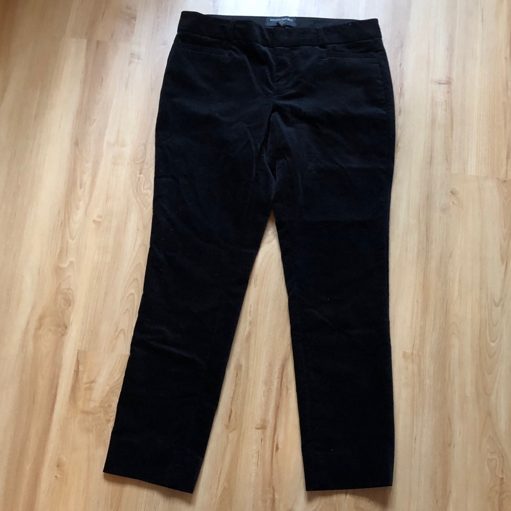 Banana Republic Black Velvet Sloan Pants - 2P
